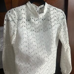 Trendyol White Lace Blouse